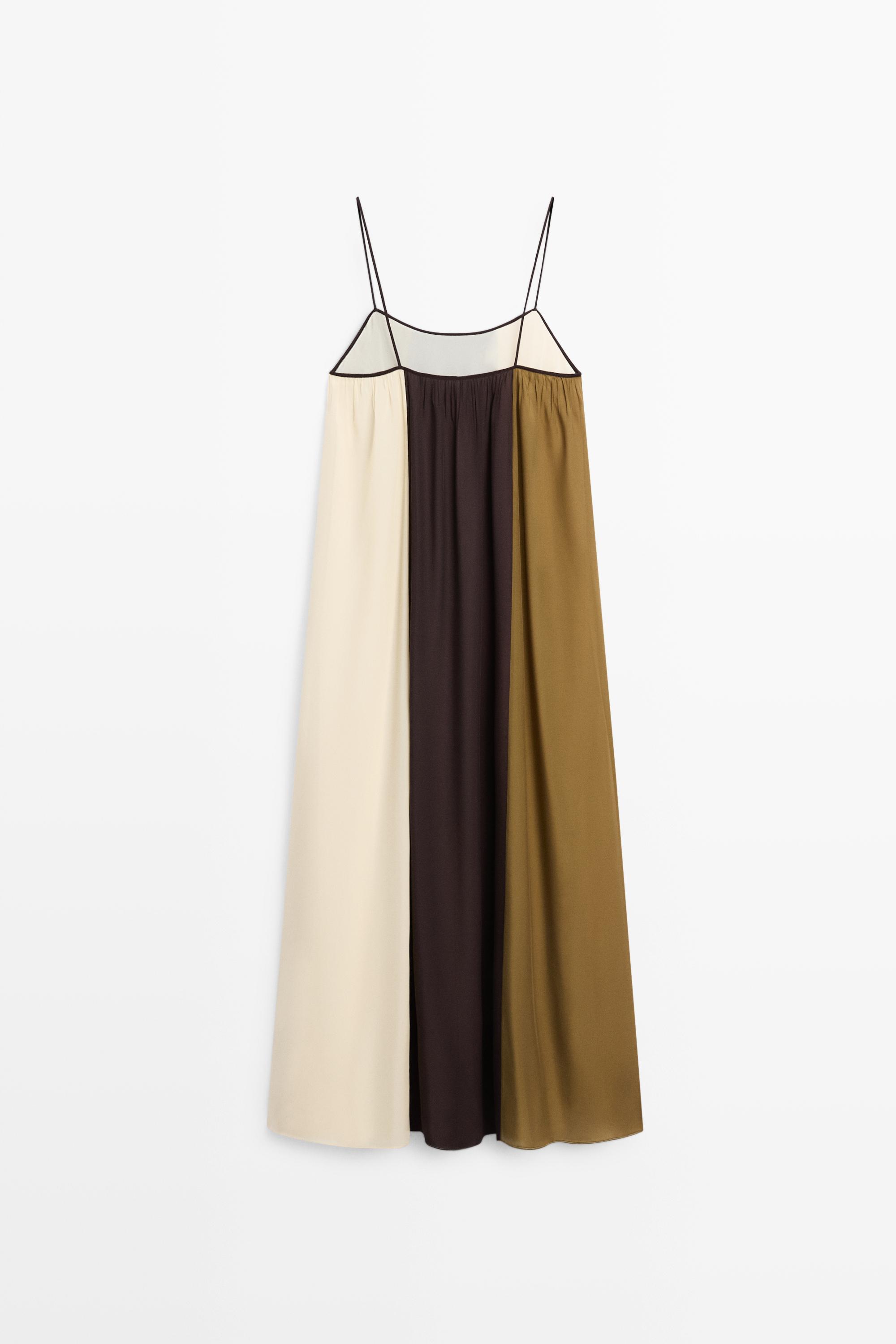 Robe midi fluide à bretelles